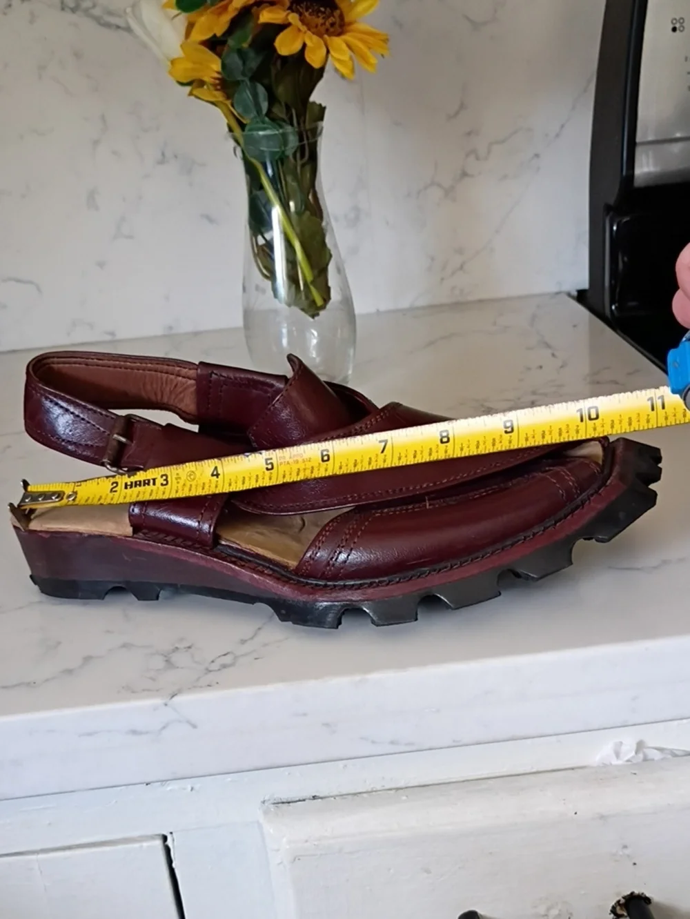 Men's Brown Leather Slingback Sandals